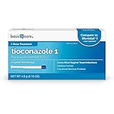 Amazon Basic Care Tioconazole Ointment 6.5 Percent, Vaginal Antifungal; 1-Dose Treatment for Vaginal Yeast Infections