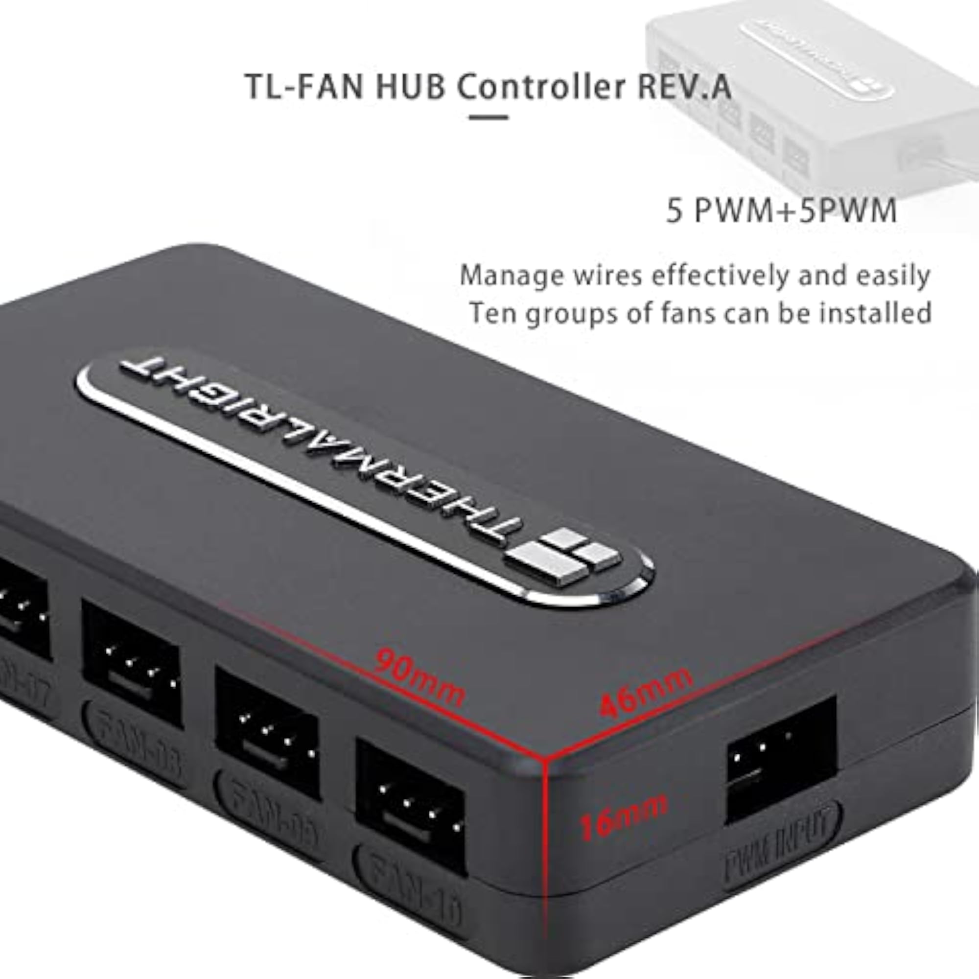 Integrated 10-Port 4 Pin PC Fan Controller Hub