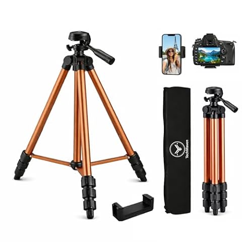 TechMaven Aluminium Lightweight Tripod Stand (48-134CM) with Mobile Holder
