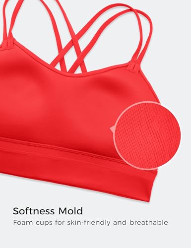 Image of CRZ YOGA Softness Mold Butterluxe Sports Bras | Molded Cup, Light Support, Yoga, Extremely Soft, Longline, Strappy Back, Scoop Neck, for Women