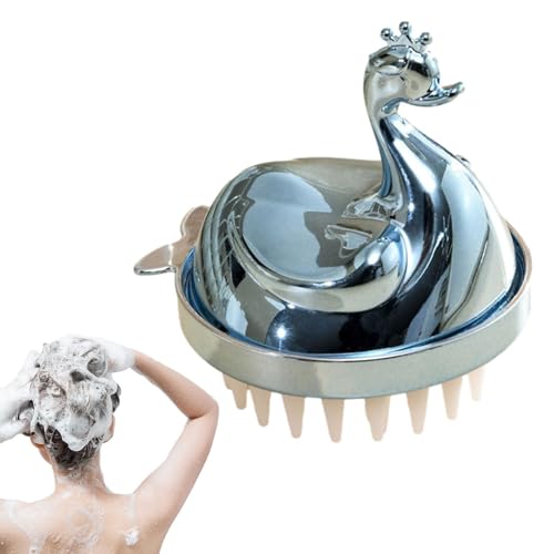 Hair Scalp Massager | Shampoo Brush | Shower Hair Scrubber | Detachable Exfoliator Dandruff Comb | Wet and Dry Hair Head Massager | Swan Hair Shampoo Brush for Scalp Scrub and Hair Growth