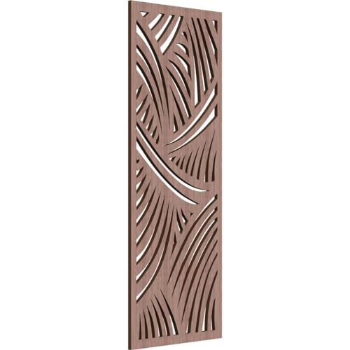 Image of 15 3 /8 inchW x 39 3 /8 inchH x 3 /8 inchT Chester Decorative Fretwork Wood Wall Panels, Walnut