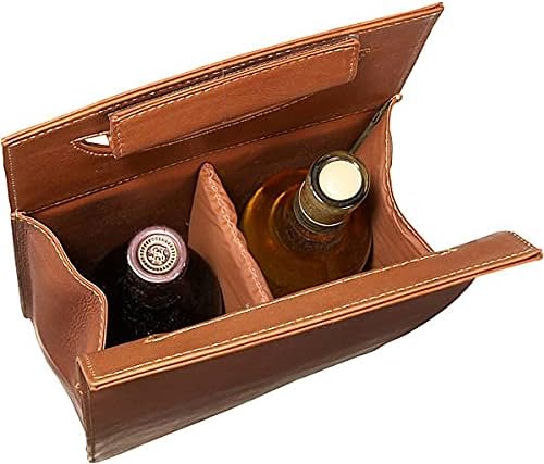 Miniatura 5 de Piel Leather Portador de vino doble, Saddle, Portador de vino doble