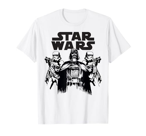 T-shirt Star Wars Darth Vader logo portrait en coton noir pour homme