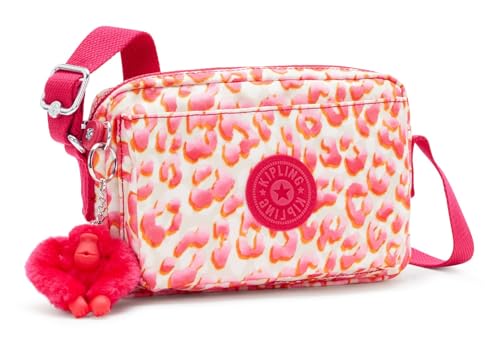 Kipling ABANU Kleine Umhängetasche, Latin Cheetah (Rot) – Ansicht 2