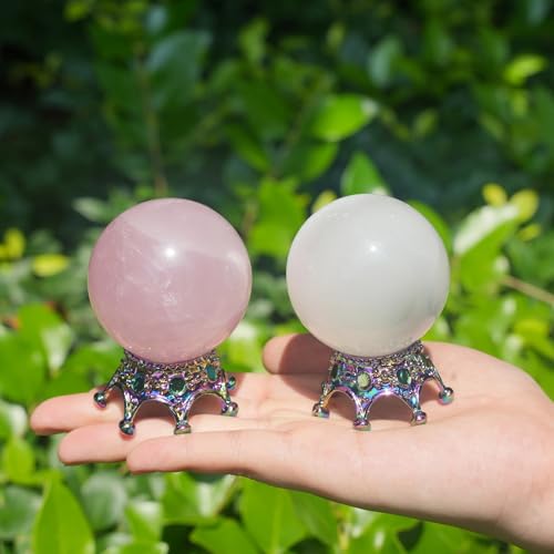 Esfera de cuarzo rosa para aliviar el estrés visual en escritorios 6