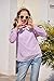 Arshiner Girls Tops Casual Long Sleeve Crewneck Smocked Cuff Sleeve Blouse Shirt Tunics Purple 11-12 Years