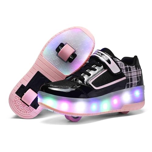 Tinecaco Kids Roller Shoes with 2 Wheels, Roller Skate Shoes Sneakers for Boys Girls Birthday Thanksgiving Christmas Day