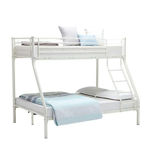 Panana Triple Bunk Bed 3FT Single 4FT6 Double Metal Bed Frame available in White Black,Silver