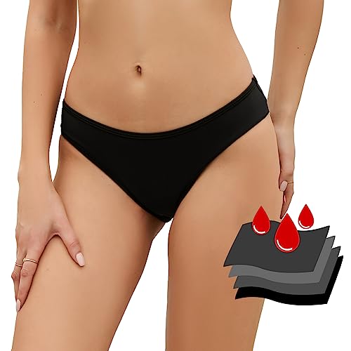 SherryDC Women's Period Swimwear Bikini Bottoms-Menstrual Leakproof Swimsuit Bottoms Briefs for Teen Girl