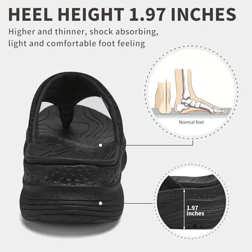 Women's Orthotic Platform Flip Flop with Arch Support Ladies Comfortable Recovery Walking Thong Sandals Slip On Indoor Outdoor for Summer Beach3