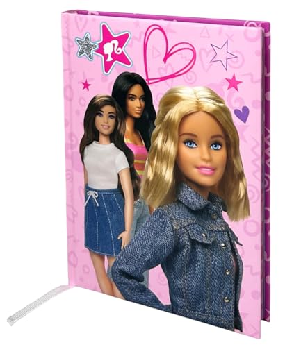CARTOON Diario scuola Barbie agenda 10 mesi per bambini scuola primaria elementari medie (Rosa)