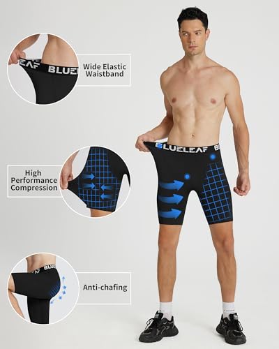 Blueleaf Men's Compression Shorts Sports Running Spandex Shorts Performance Athletic Workout Base Layer Underwear3