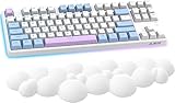 Gaming Keyboard Wrist Rest Pad,Memory Foam Keyboard Palm Rest, Ergonomic Hand Rest for Computer Keyboard,Laptop,Mac,Lightweight for Easy Typing Pain Relief-White