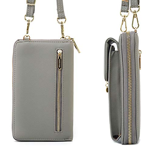 Cyber Deals Monday Sales Womens Purse Leather Cellphone Holster Wallet Case Small Crossbody Shoulder Phone Bag Pouch Handbag Clutch for iPhone 11 Pro 8 7/6 Plus Xs Max X Xr Samsung S10+
