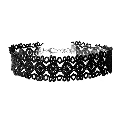 Manfnee Choker Necklace Black Lace Choker Gothic Tattoo Halloween Party Custum Accessory for Women2