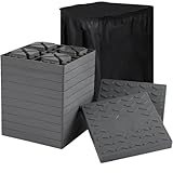 Demreal RV Camper Leveling Blocks 12-Pack, Heavy-Duty Interlocking Anti-Slip Stabilizer Blocks with Carry Bag for Car SUV RV Trailer & Motorhome, Gray