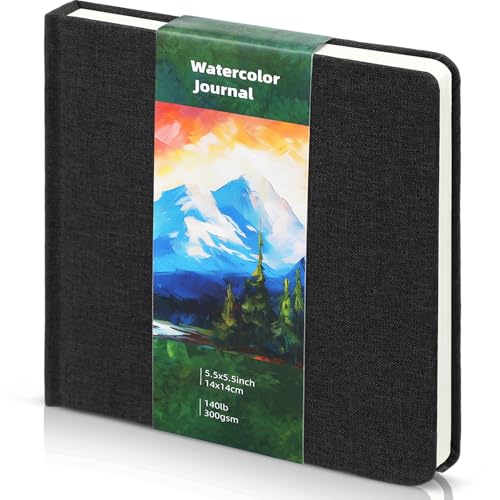 Cuadernos de acuarela de 5.5 pulgadas y papel de artista de 300 g/m2