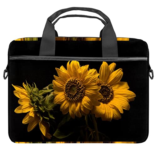 Sacoche à bandoulière pour ordinateur portable 13 à 14.5 pouces Crown à motif tournesols