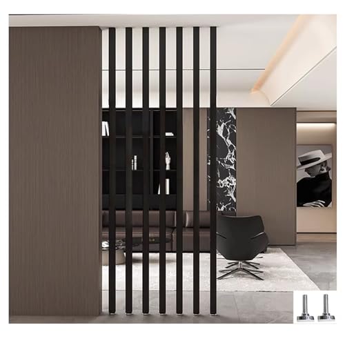 Lamellrumsavdelare golv till tak, skärmvägg, rumsavdelare med lameller, avskiljarepelare, for inredning av lägenhetsentré, fritt färgval(4 root,150cm/59.0in/4.92ft)