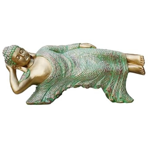 QZVANLON Green Reclining Buddha Statue Cover