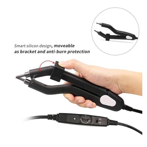 Pince pour extensions de cheveux professionnelle avec fer chaud et pointe profilée