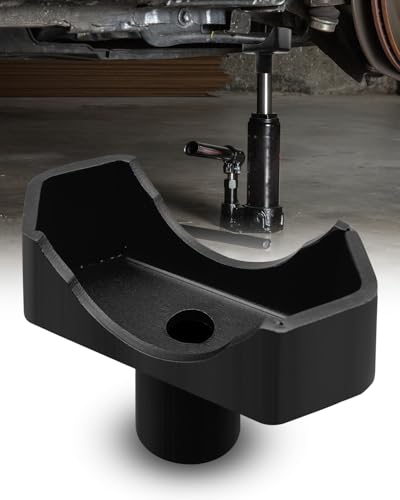 Image of Jack Axle Adapter Lifting Saddle Fits for Bottle Floor Jack Suitable for 3-4 inch Round and Square Axle Tube, Axle Saddle Adapter Fits for 1.65Inch or Smaller Diameter Bottle Jack Shaft Saddles Black