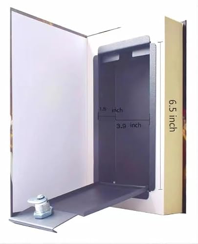 Real Pages Book Safe with Key Lock - Hollow Secret Compartment for Cash, Jewelry, Passports | Anti-Theft Hidden Storage Box Disguised as Home&Office Book |Travel Safe (Alice in Wonderland-Key)