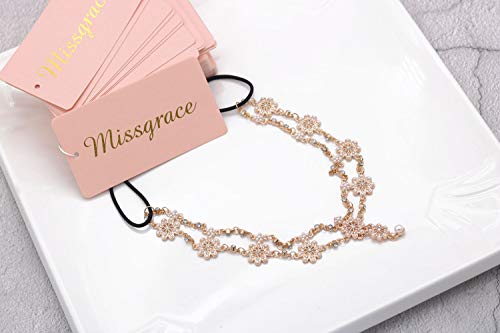 Missgrace Crystal Bohemian Women Head Chain Wedding Party Hair Accessories Bohemian Headpiece #TOP5