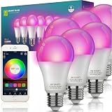Nowepai LED Smart Light Bulbs, Color Changing Dimmable Multicolor Bulb, Works with Alexa & Google...