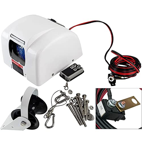 Kit salpa ancora marino con telecomando wireless, supporta fino a 11,3 kg, verricello resistente per barche da pesca e pontone