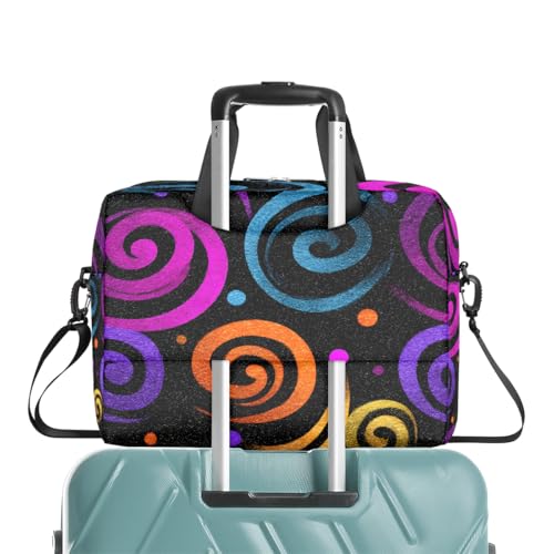 Bolso portátil colorido con patrón espiral 16 in impermeable miniatura 7