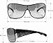 Southpole Women's 1024SP Metal Shield UV400 Protective Rectangular Sunglasses. Cool Gifts for Her, 138 mm