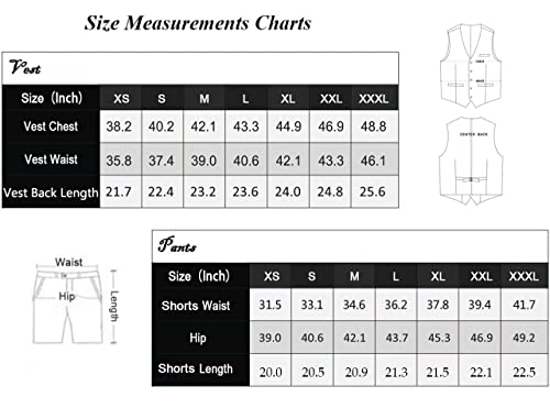 Men Suits 2 Piece Summer Linen for Prom Wedding Suit Man Short Slim Fit Suits Party Waistcoat & Shorts Red L - Thumbnail 2