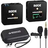 Rode Wireless GO II Single - Sistema de micrófono inalámbrico (incluye bolsa Lavalier GO y funda Keepdrum)