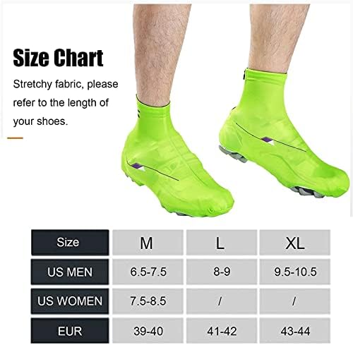 Waterproof Silicone Shoe Covers for Cycling - Non-Slip Outdoor Overshoes, Dust-Proof & Windproof Booties for Men & Women - Size M, Color A