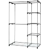 Amazon-Basics-Armario-movil-con-doble-barra-Plateado