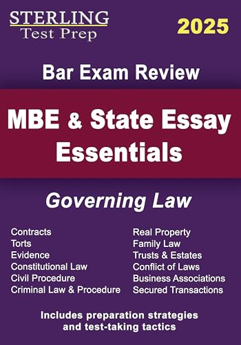 MBE and State Essay Essentials: Governing Law for Bar Exam Prep