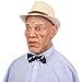 Weiche Silikon-Menschenkopf-Maske Old Man Realistisches Handgemachtes Gesicht Für Crossdresser-Halloween-Kostüm