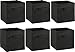 Simple Houseware Foldable Cube Storage Bins, 11-Inch Black, 6-Pack Fabric Cubes Organizer for Closet or Shelves