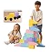 PLATPORTS 48-Piece Jumbo Big Blocks for Kids Ages 2–8 – Giant XL Large Plastic Building Blocks, Indoor/Outdoor Construction Play Set