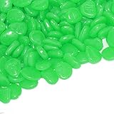 VNAKER Glow in The Dark Pebbles 200 Pcs, Luminous Glow Garden Stones for Garden/Landscaping/Fish Tan