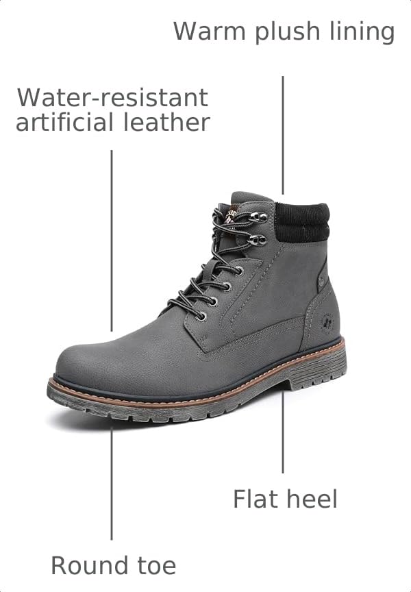 Image of DECARSDZ Men's Fashion Lace-up Casual Chukka Boots for Men Zipper Boot