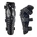 RIDBIKER 1 Pair of Movable Knee Shin Guard Pads Three Sections 2Pcs Breathable Adjustable Knee Cap Pads Protector Armor for Motorcycle Cycling Racing (Black)
