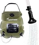 [page_title]-Sportneer Campingdusche, Solardusche Duschsack 20L mit Abnehmbarem Schlauch und on-Off Switchable Duschkopf für Gartendusche, Pooldusche, Duschen Beutel Tauchpumpe Wandern im Freien
