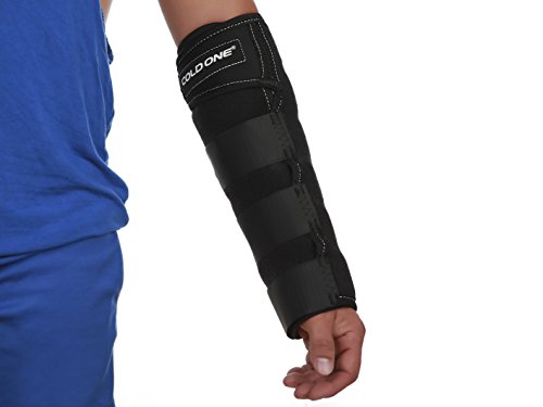 Forearm Ice Pack Soft Brace + Compression Wrap. Medium (under 6'4