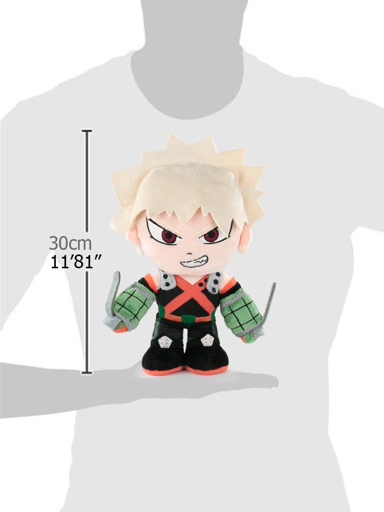 Barrado Peluche dei Personaggi di My Hero Academia - 28cm - Deku, Bakugo, Todoroki - Qualità Super Soft (Bakugo)