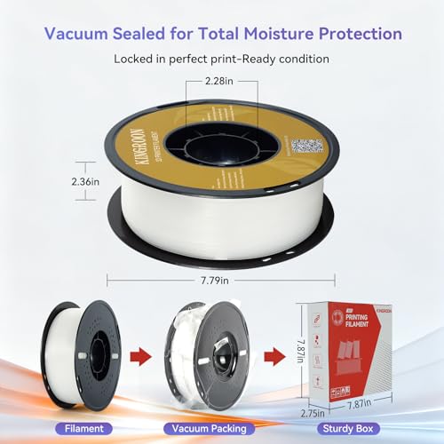 Image of Kingroon PLA Filament 1.75mm 3D Printer Filament Transparent Pla Filament 1kg Filament Dimensional Accuracy + /- 0.02mm, Fit Most FDM Printer, Transparent