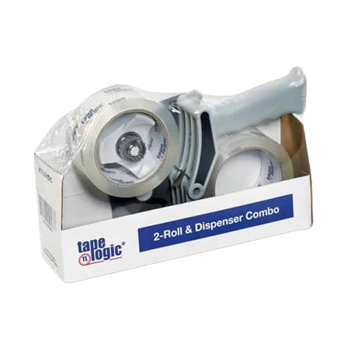 Image of Tape Logic Packing Tape 2-Rolls & Dispenser, 2 inch x 55 yd 2.6 Mil - Heavy Duty Clear Packaging Tape Roll for Shipping, Moving, Order Fulfillment