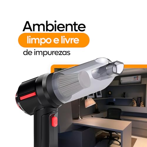 Aspirador de Pó, Soprador 3 em 1 Multifuncional (Aspirador | Soprador | Compressor De Vácuo), Portát